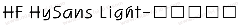 HF HySans Light字体转换